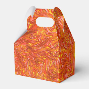 Vivid reddish texture with shades of yellow favor box