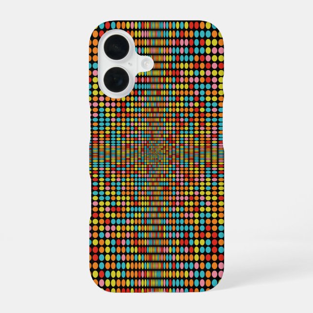 Vivid Retro Circle Pattern iPhone Case (Back)