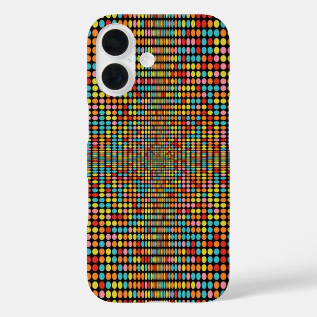 Vivid Retro Circle Pattern iPhone Case (Back)