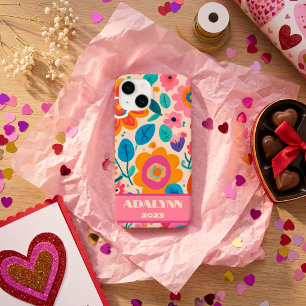Vivid Retro Florals Valentines Gifts for Teens Case-Mate iPhone 14 Case