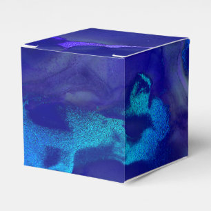 Vivid Shimmering Ink Splash Favor Box