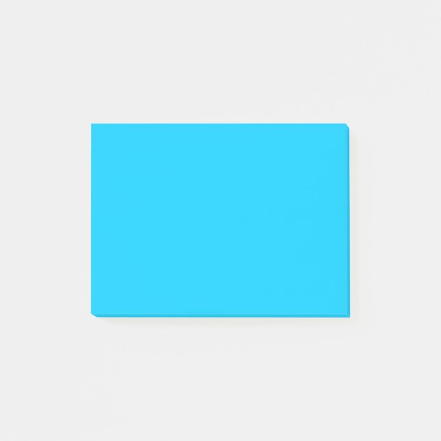 Vivid Sky Blue Solid Colour Post-it Notes (Front)
