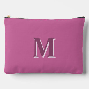 vivid solid pink monogram accessory pouch