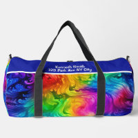 Vivid Spectrum Swirl Monogram Personalized Travel