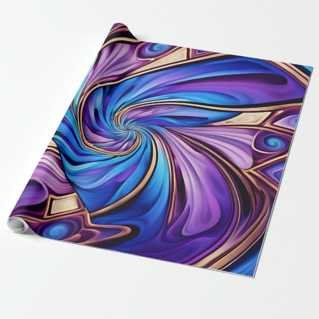 vivid spiral wrapping paper (Unrolled)