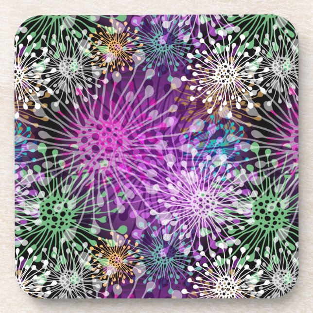 Vivid Spotty Pattern Coaster (Front)