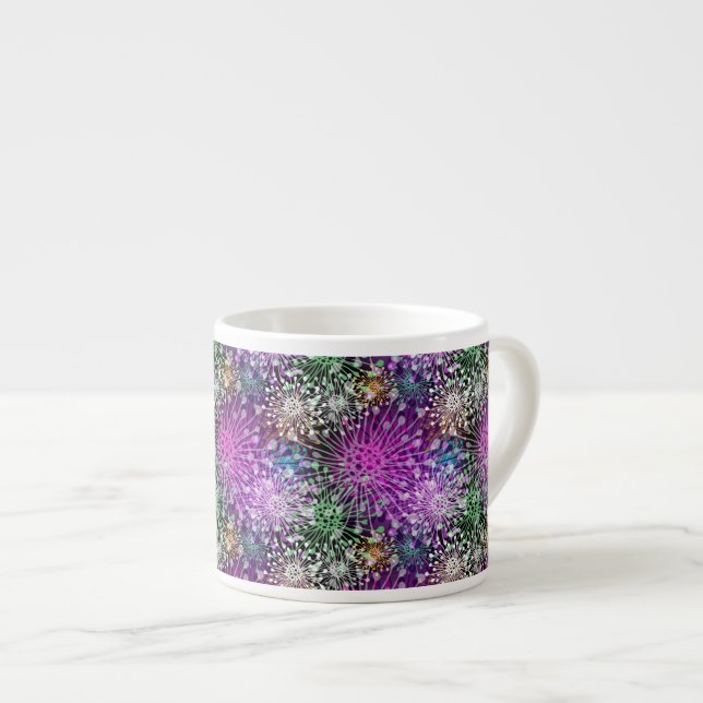 Vivid Spotty Pattern Espresso Cup (Front Right)