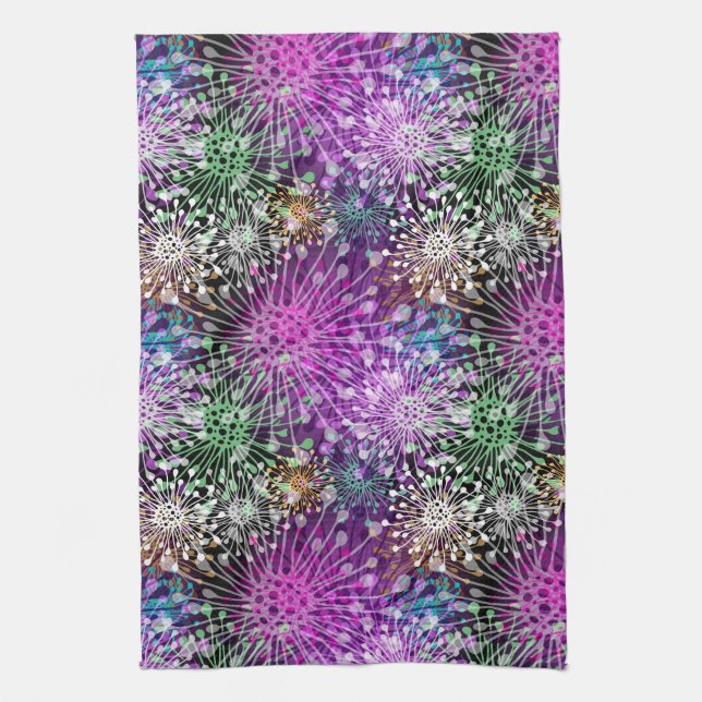 Vivid Spotty Pattern Kitchen Towel (Vertical)