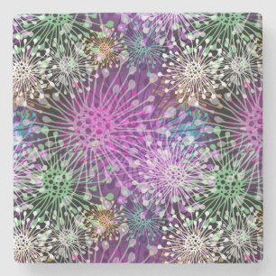 Vivid Spotty Pattern Stone Coaster