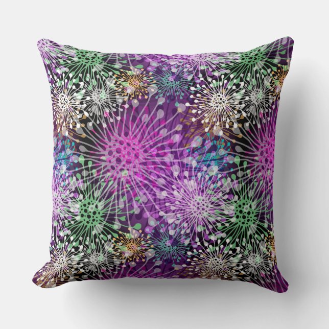Vivid Spotty Pattern Throw Pillow (Front)
