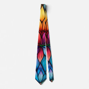 Vivid Stained Glass, Colorful, Flashy Tie