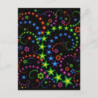 vivid stars composition postcard