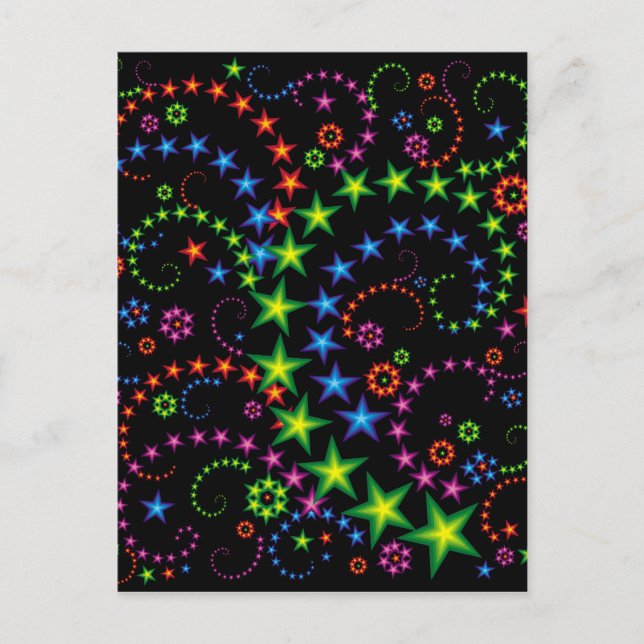 vivid stars composition postcard (Front)