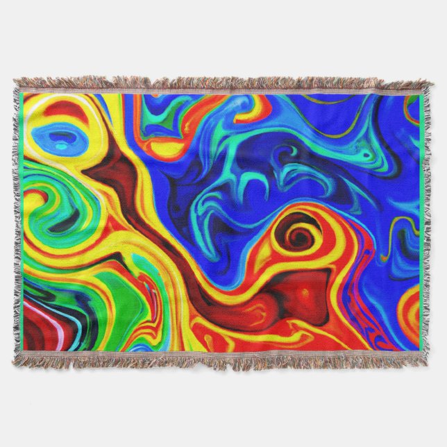 Vivid Style Pattern Throw Blanket (Front)