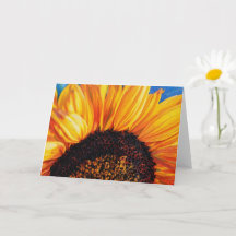 Vivid Sunflower Art Floral Flower Note Card