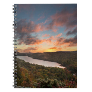 Vivid Sunrise Over Lake Of The Clouds In Autumn Notebook