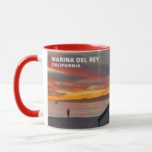Vivid Sunset Colors - Marina Del Rey, CA Mug (Left)