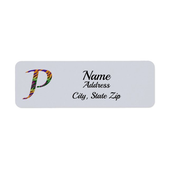 Vivid Tie-dye Letter P Monogram Initial (Front)