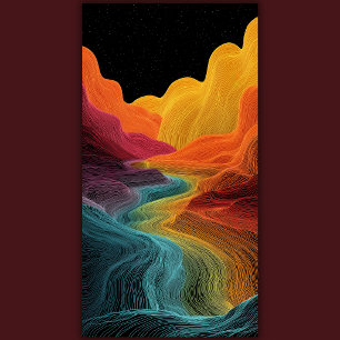 Vivid Topography Canvas Print