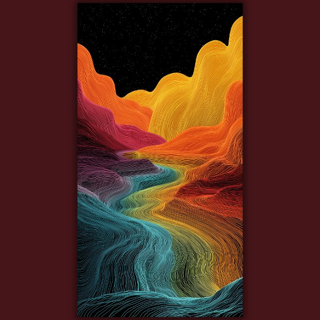 Vivid Topography | Surreal Landscape 30 x 60 Canvas Print (Creator Uploaded)