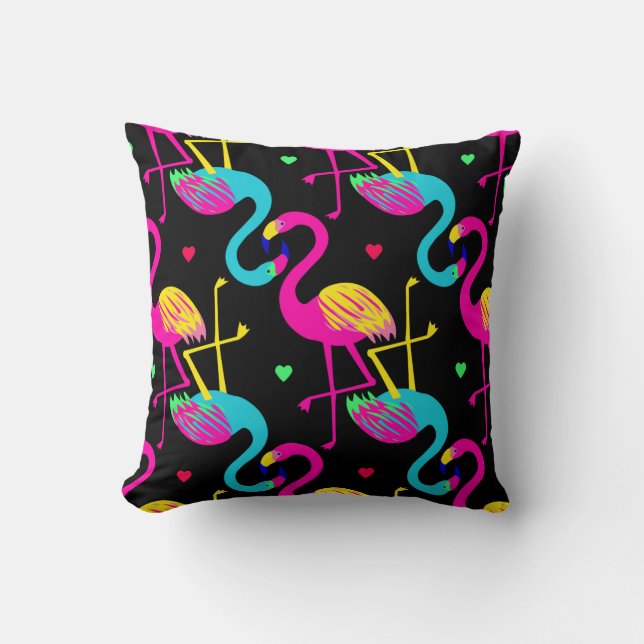 Vivid tropical, exotic hawaiian seamless pattern w throw pillow (Front)