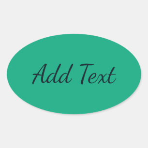 Vivid Turquoise  Oval Sticker