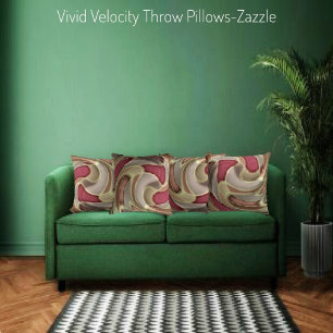 Vivid Velocity Throw Pillow