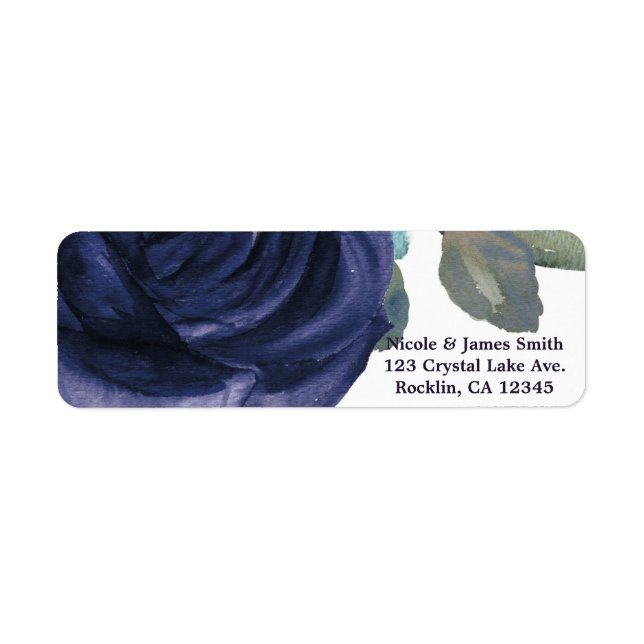 Vivid Vibrant Indigo violet bleu Mariage Floral (Devant)