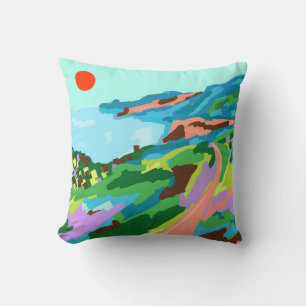 Vivid Vistas Throw Pillow