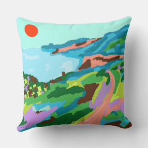 Vivid Vistas Throw Pillow
