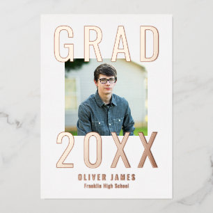 Vivid Year Foil Graduation Announcement Invite