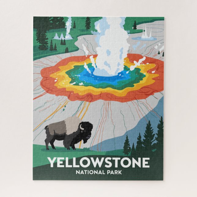 Vivid Yellowstone National Park Jigsaw Puzzle (Vertical)