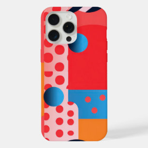 Vividly-coloured background with dots iPhone 15 pro max case
