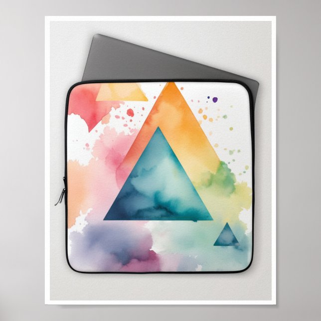Vividly coloured triangle contemporary look Poster (Front)