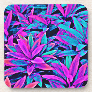 VividNeon Dreams Lively Pattern Coaster