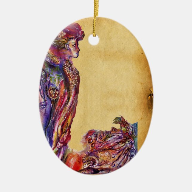 VIVIEN AND MERLIN CERAMIC ORNAMENT (Front)