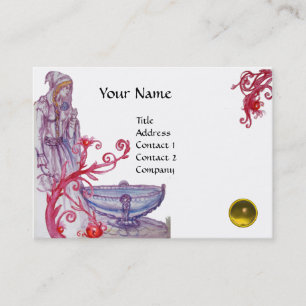 VIVIEN MONOGRAM gem yellow metallic eggshell Business Card