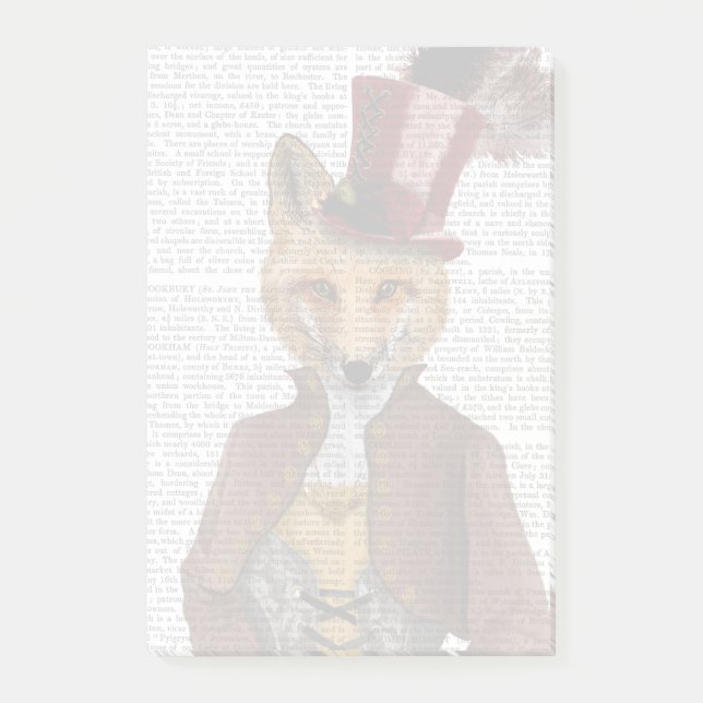 Vivienne Steampunk Fox Post-it Notes (Front)
