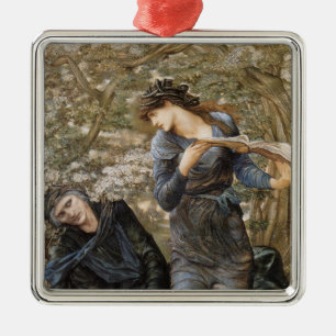 Vivien's Beguiling of Merlin (Edward Burne-Jones) Metal Ornament