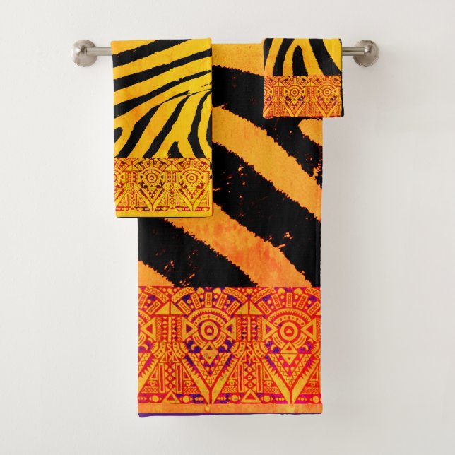 Vivisi Zebra Bath Towel Set (Insitu)