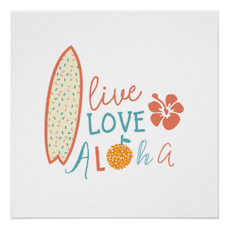 Vivre, amour, affiche aloha