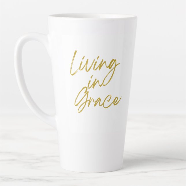 Vivre dans Grace Tall Latte Mug (Gauche)