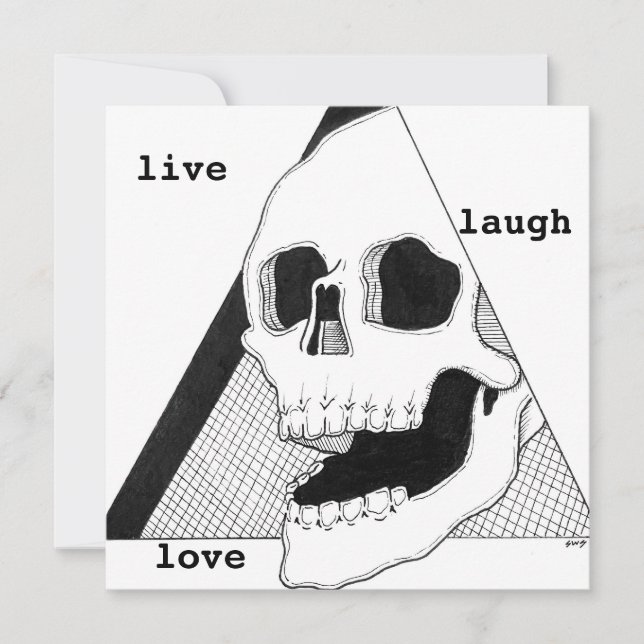 Vivre Rire Aimer Carte (Devant)