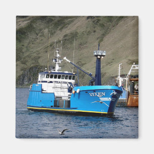 Vixen, Crab Boat in Dutch Harbour, Alaska Magnet