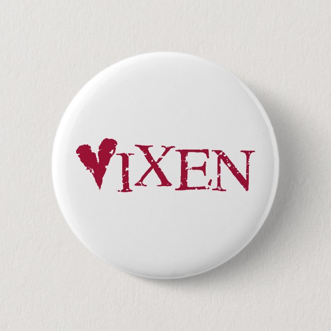 Vixen Red 2 Inch Round Button (Front)
