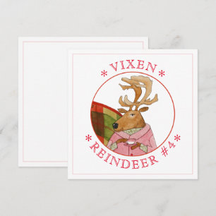 VIXEN REINDEER 5.25" Square Flat Card