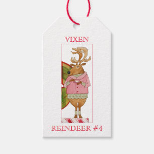 VIXEN REINDEER Gift Tags