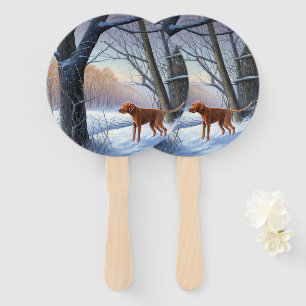 Vizla Let It Snow Christmas  Hand Fan