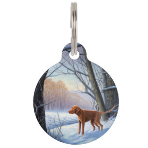 Vizla Let It Snow Christmas  Pet Tag