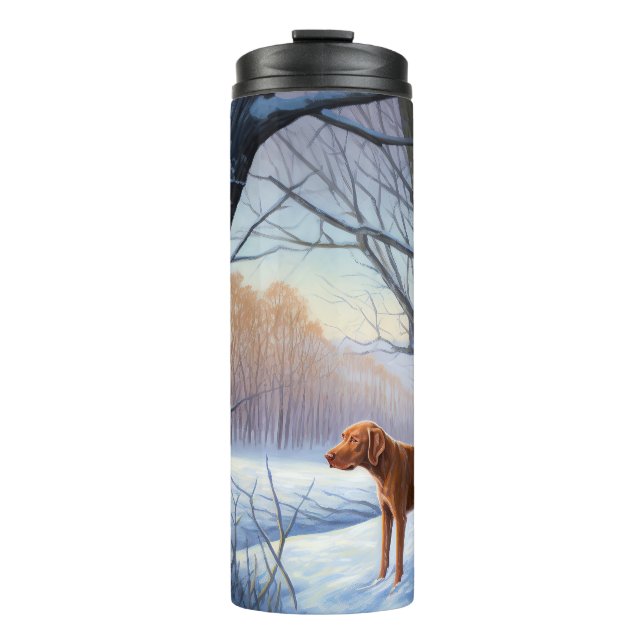 Vizla Let It Snow Christmas  Thermal Tumbler (Front)